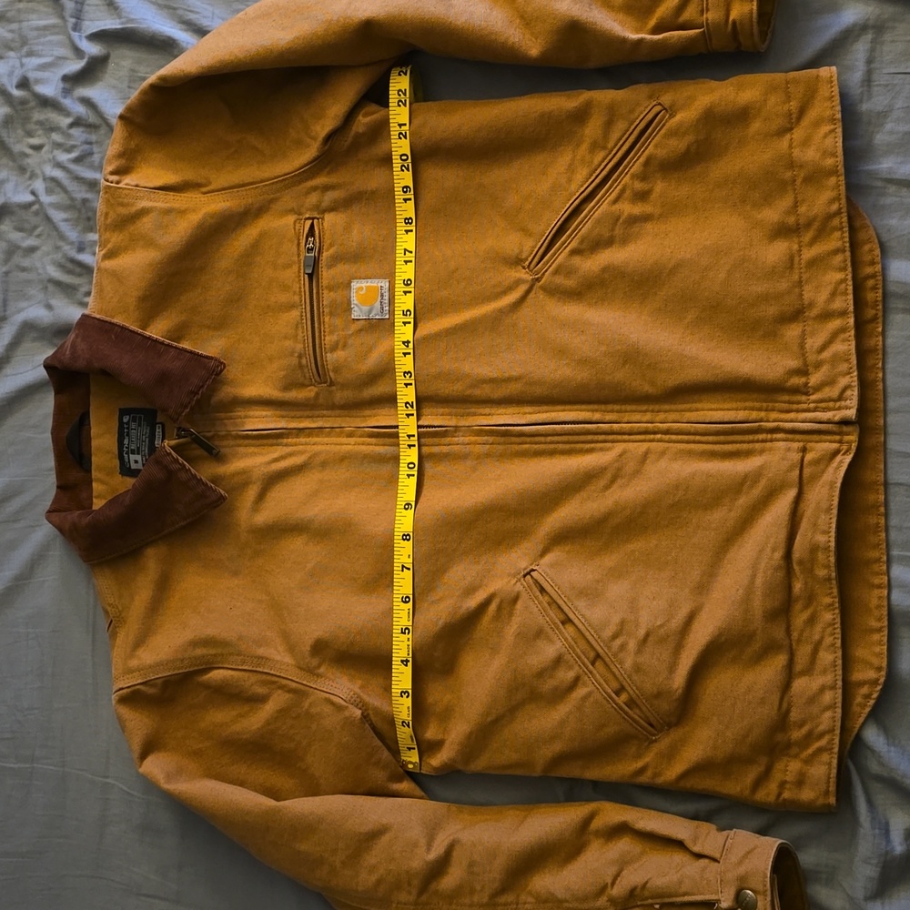 Carhartt Brown Detroit Jacket with Dark Brown Collar - Picture 9 of 13